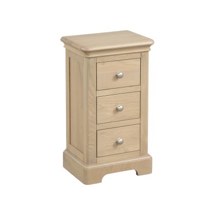 Linhay 3 Drawer Compact Bedside - Oak Linhay 3 Drawer Compact Bedside - Oak
