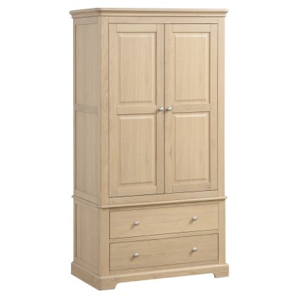 Linhay 2 Drawer Double Wardrobe - Oak Linhay 2 Drawer Double Wardrobe - Oak