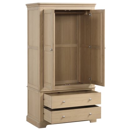 Linhay 2 Drawer Double Wardrobe - Oak Linhay 2 Drawer Double Wardrobe - Oak