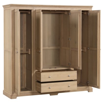 Linhay Quad Wardrobe - Oak Linhay Quad Wardrobe - Oak