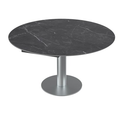 Luna Extending Dining Table - Marquina Marble Luna Extending Dining Table - Marquina Marble