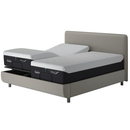 Tempur Ergo Smart Base with Form Headboard - Warm Stone Tempur Ergo Smart Base with Form Headboard - Warm Stone