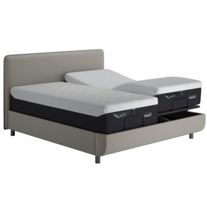 Tempur Ergo Smart Base with Form Headboard - Warm Stone Tempur Ergo Smart Base with Form Headboard - Warm Stone