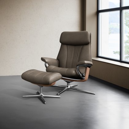 Stressless Paul Chair & Stool Cross Base Stressless Paul Chair & Stool Cross Base