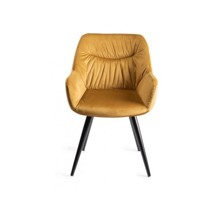 Langford Dining Chair - Mustard Velvet Langford Dining Chair - Mustard Velvet