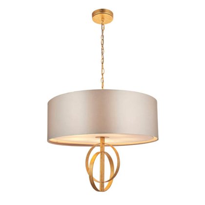 Double Hoop Gold Leaf Pendant Double Hoop Gold Leaf Pendant