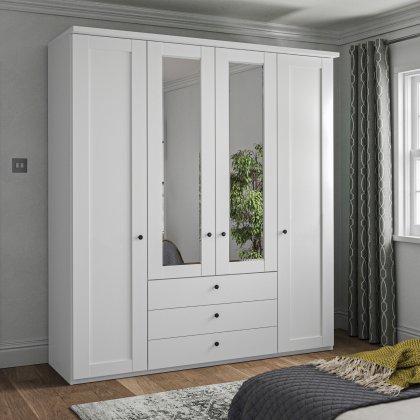 Wiemann Linate 4 Door Mirrored Wardrobe Wiemann Linate 4 Door Mirrored Wardrobe