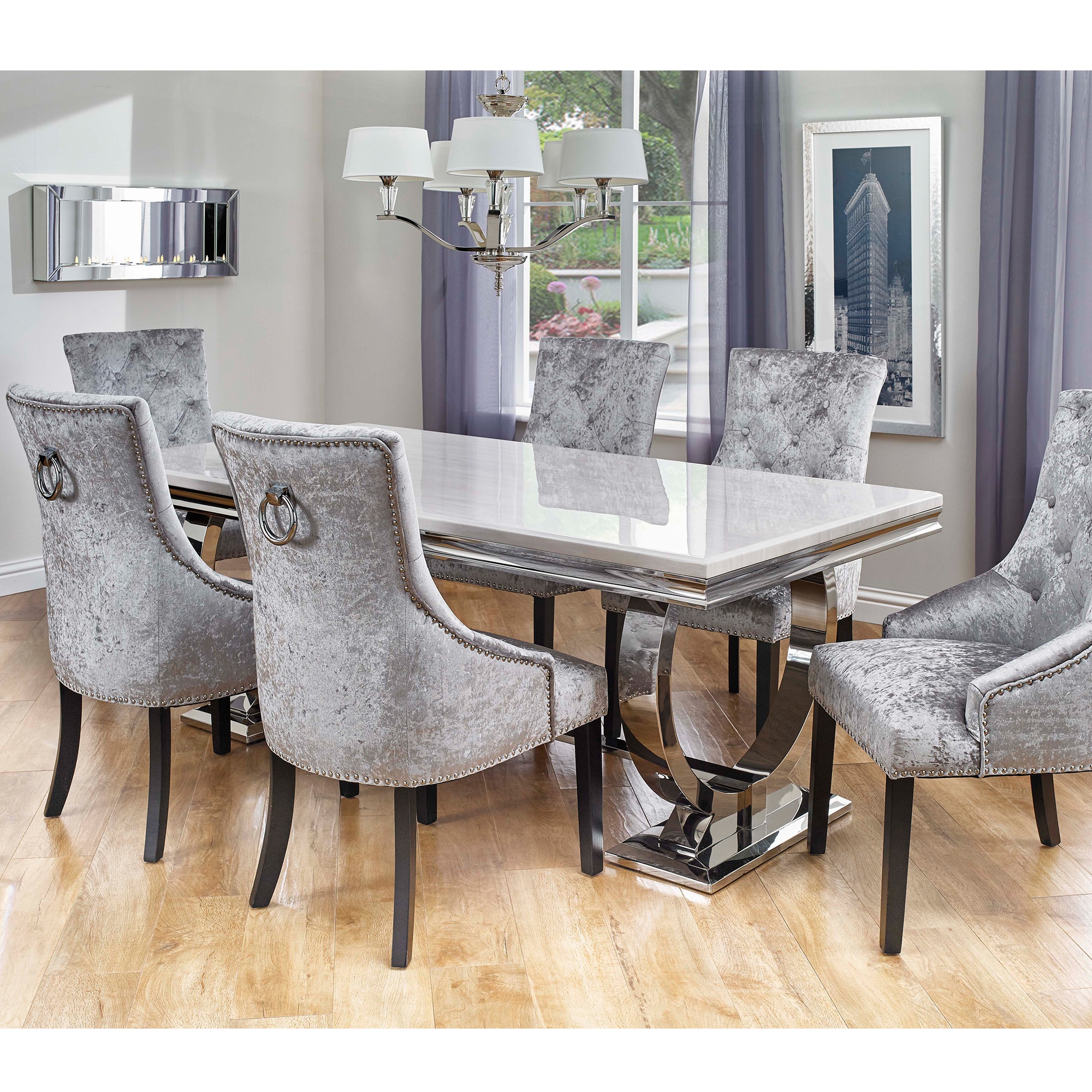 Cookes Collection Valentina Dining Table And 6 Chairs - Dining Furniture