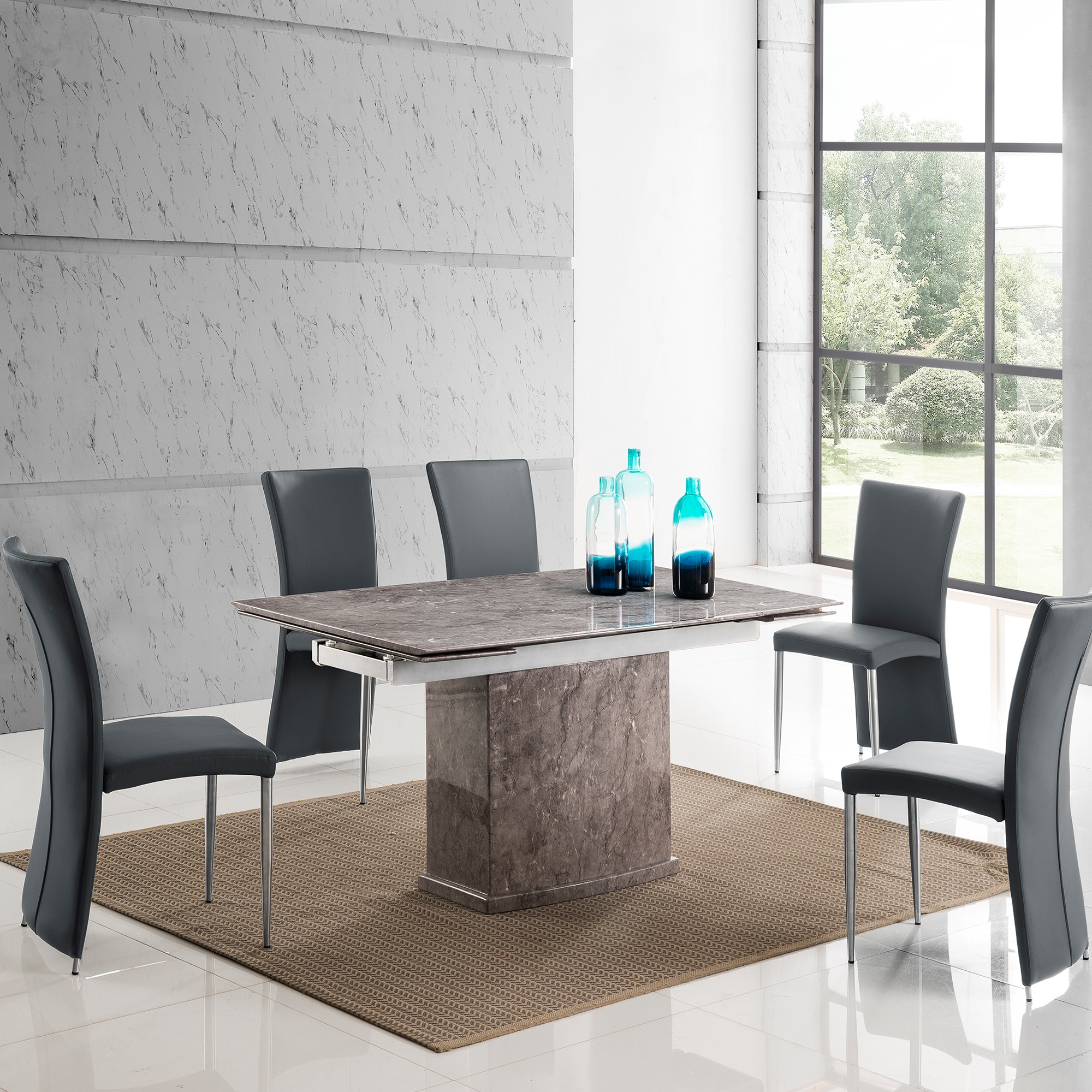 storm extending dining table and 6 chairs