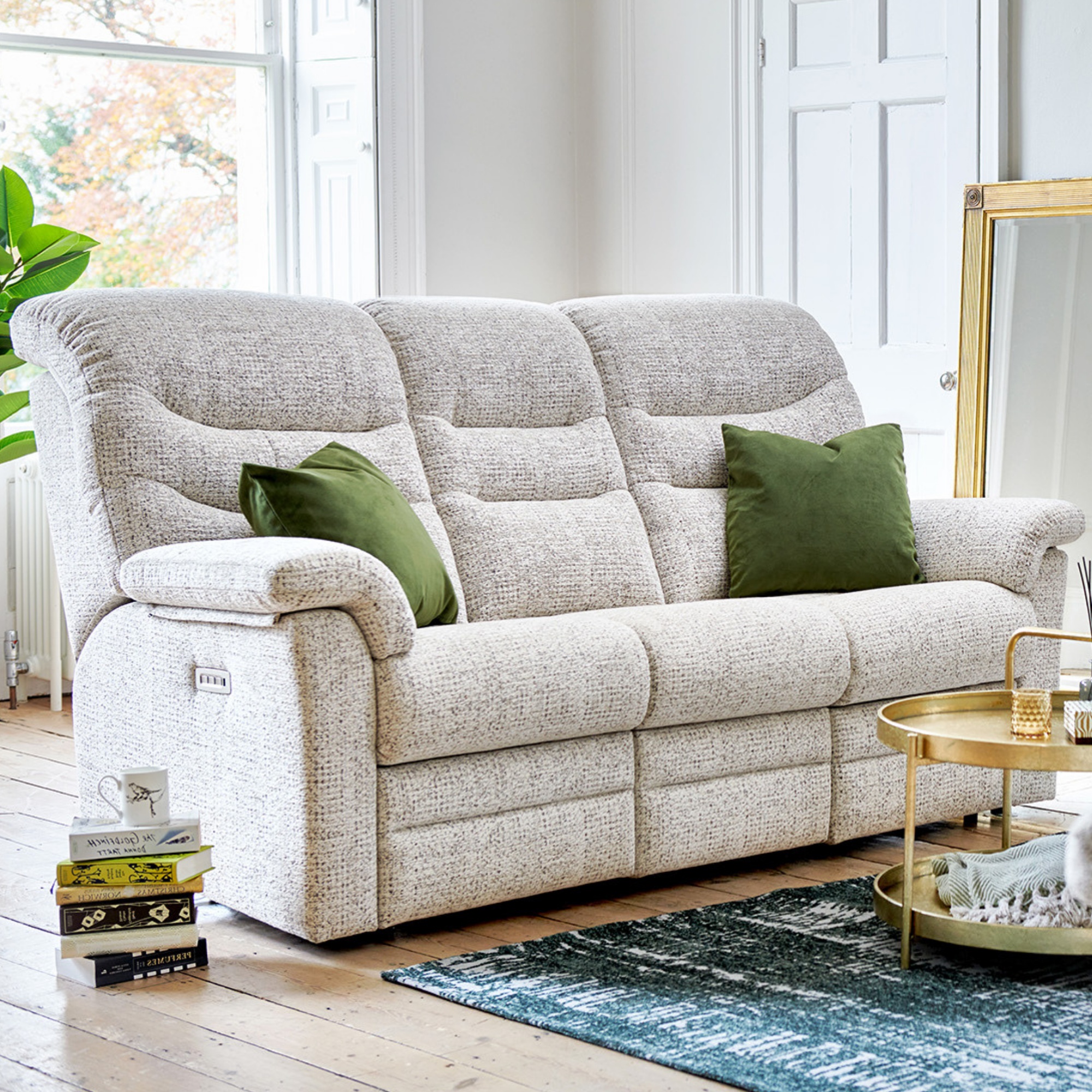 G Plan Ledbury 3 Seater Single Power Recliner Sofa LHF with Headrest ...