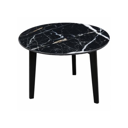 Voy Lamp Table - Black Marble Print Voy Lamp Table - Black Marble Print