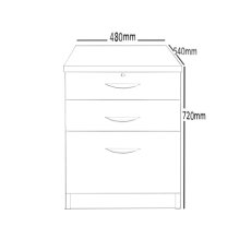 3 Drawer Combination Classic Oak (3)