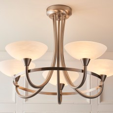 Satin Chrome 5 Light Fitting 3