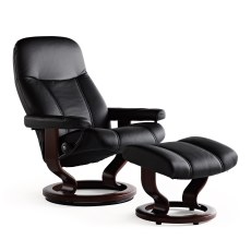 Stressless Consul Large Chair and Stool Classic Base 1