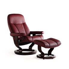 Stressless Consul Medium Chair and Stool Classic Base 3