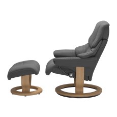 Stressless Reno Medium Chair & Stool Classic Base 2