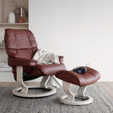 Stressless Reno Large Chair & Stool Classic Base 7