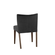 TRINITY DARK OAK DINING Cookes Collection Trinity Gun Metal Velvet Dining Chair