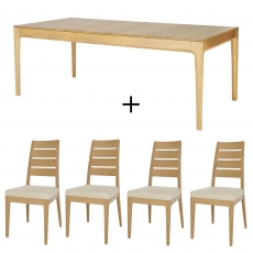 Ercol Romana Extending Dining Table And 4 Chairs