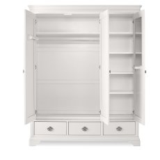 Cookes Collection Chateau Blanc Triple Wardrobe 