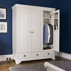 Cookes Collection Chateau Blanc Triple Wardrobe 