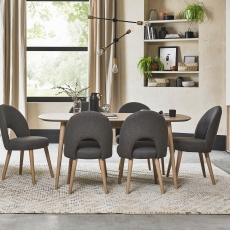 Cookes Collection Fino Scandi Oak Dining Table and 6 Chairs