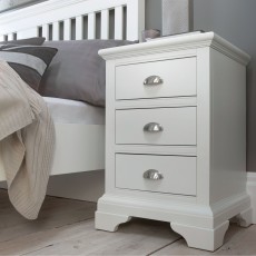 Cookes Collection Camden White 3 Drawer Nightstand 