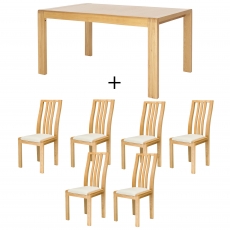 Ercol Bosco Medium Extending Dining Table and 6 Chairs