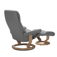 Stressless View Medium Chair & Stool Classic Base 4