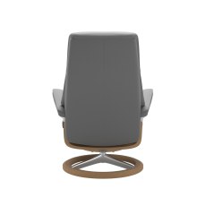 Stressless View Medium Chair & Stool Signature Base 3