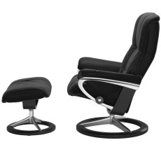 Stressless Mayfair Large Chair & Stool Signature Base 2