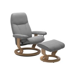 Stressless Promotional Consul Small Classic Chair and Stool 1