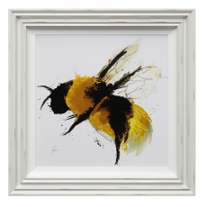 Scruffy Bumblebee Liquid Art II Framed Print