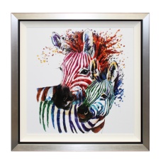 
Party Zebras Liquid Art Framed Print 1
