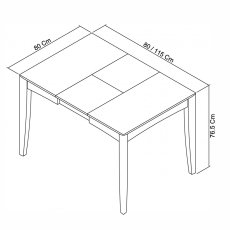 Cookes Collection Romy Soft Grey Small Extending Dining Table 8