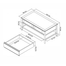 Cookes Collection Romy Soft Grey Coffee Table 5