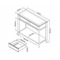 Cookes Collection Romy Soft Grey Console Table 4