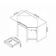 Cookes Collection Romy Soft Grey Corner Desk 5