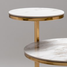 Cruz Brushed Brass Side Table 2