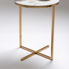 Cruz Brushed Brass Side Table 3