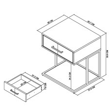 Cookes Collection Rotterdam 1 Drawer Nightstand 6