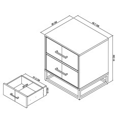 Cookes Collection Rotterdam 2 Drawer Nightstand 6