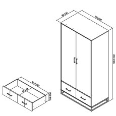 Cookes Collection Rotterdam Double Wardrobe 5