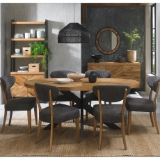 Saturn Rustic Oak Dining Table 2