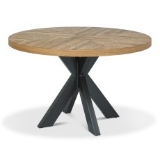 Saturn Rustic Oak Circular Table 1