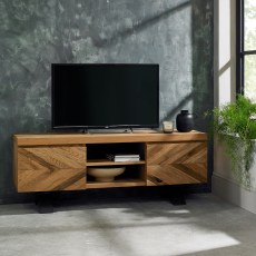 Saturn Rustic Oak Entertainment Unit 2