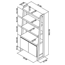 Saturn Rustic Oak Open Fisplay Unit 5