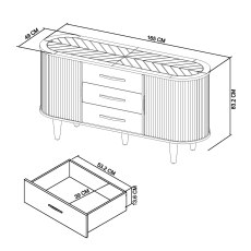 Melbourne Wide Sideboard 6