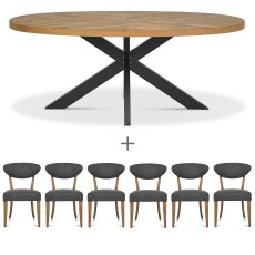 Saturn Dining Table & 6 Chairs 2