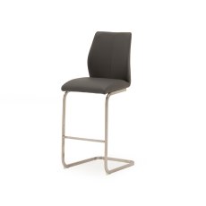 Alessi Bar Stool Brushed Steel Grey 2